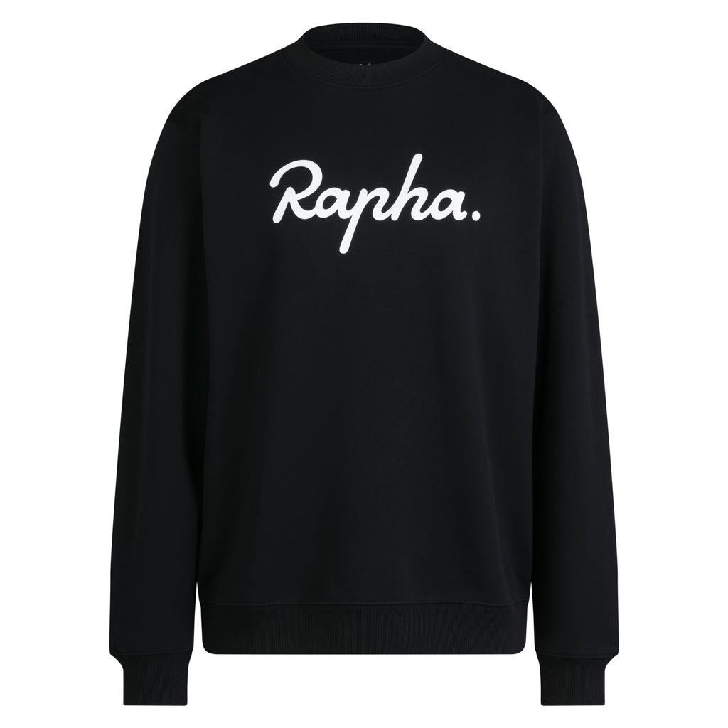 Men's Heavyweight Cotton Sweatshirt - Large Logo - Black/White