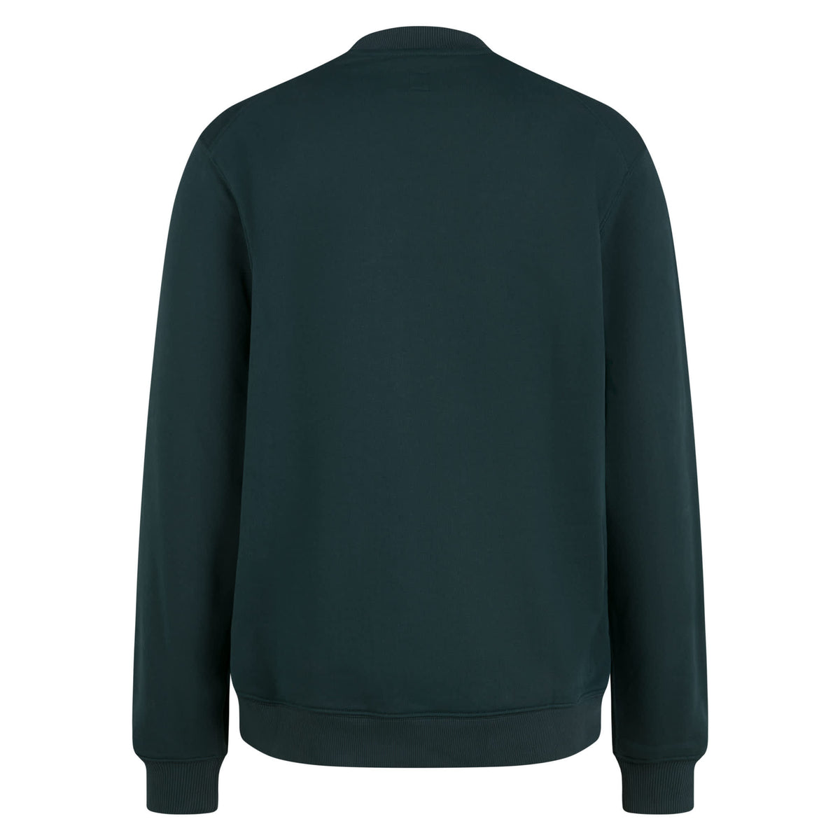 Men's Heavyweight Cotton Sweatshirt - Large Logo - Forest Green/Light Quartz