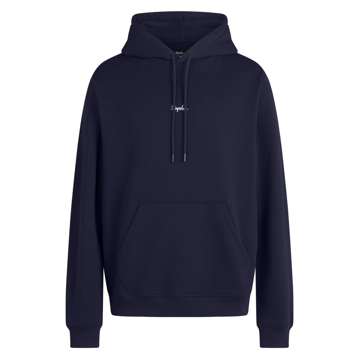 Men's Heavyweight Cotton Hoodie - Dark Navy/White
