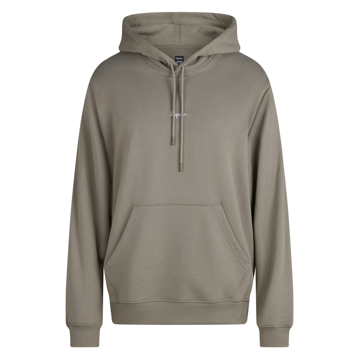 Men's Heavyweight Cotton Hoodie - Khaki/White