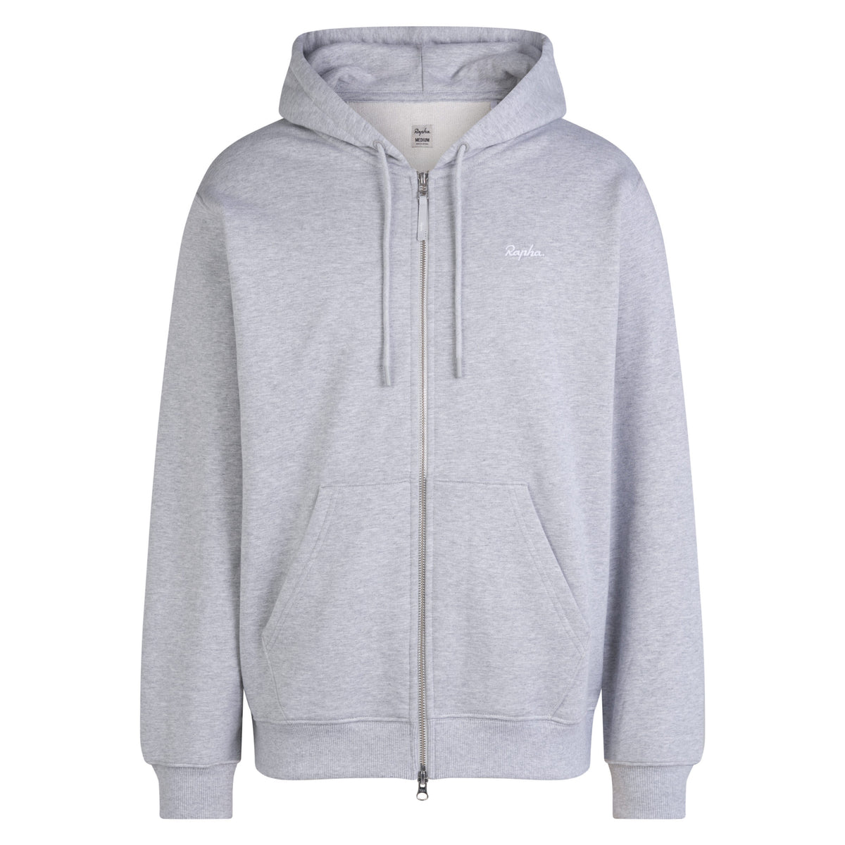 Men's Heavyweight Cotton Zip Hoodie - Grey/White