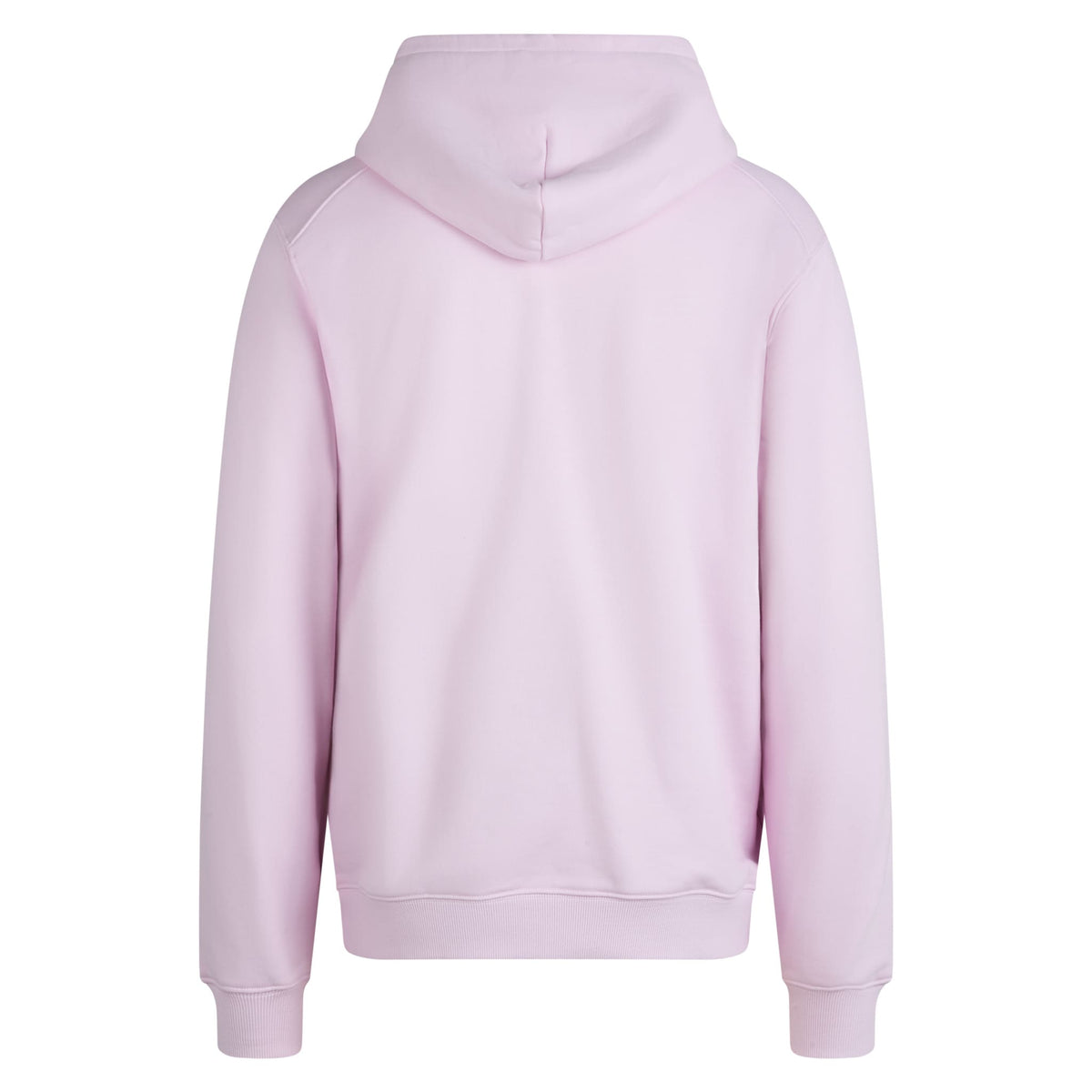 Men's Heavyweight Cotton Hoodie - Large Logo - Light Quartz/White