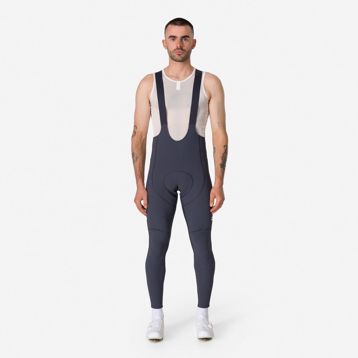 Men's Pro Team Winter Tights III - Dark Grey/White