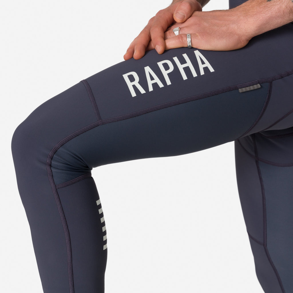 Men's Pro Team Winter Tights III - Dark Grey/White