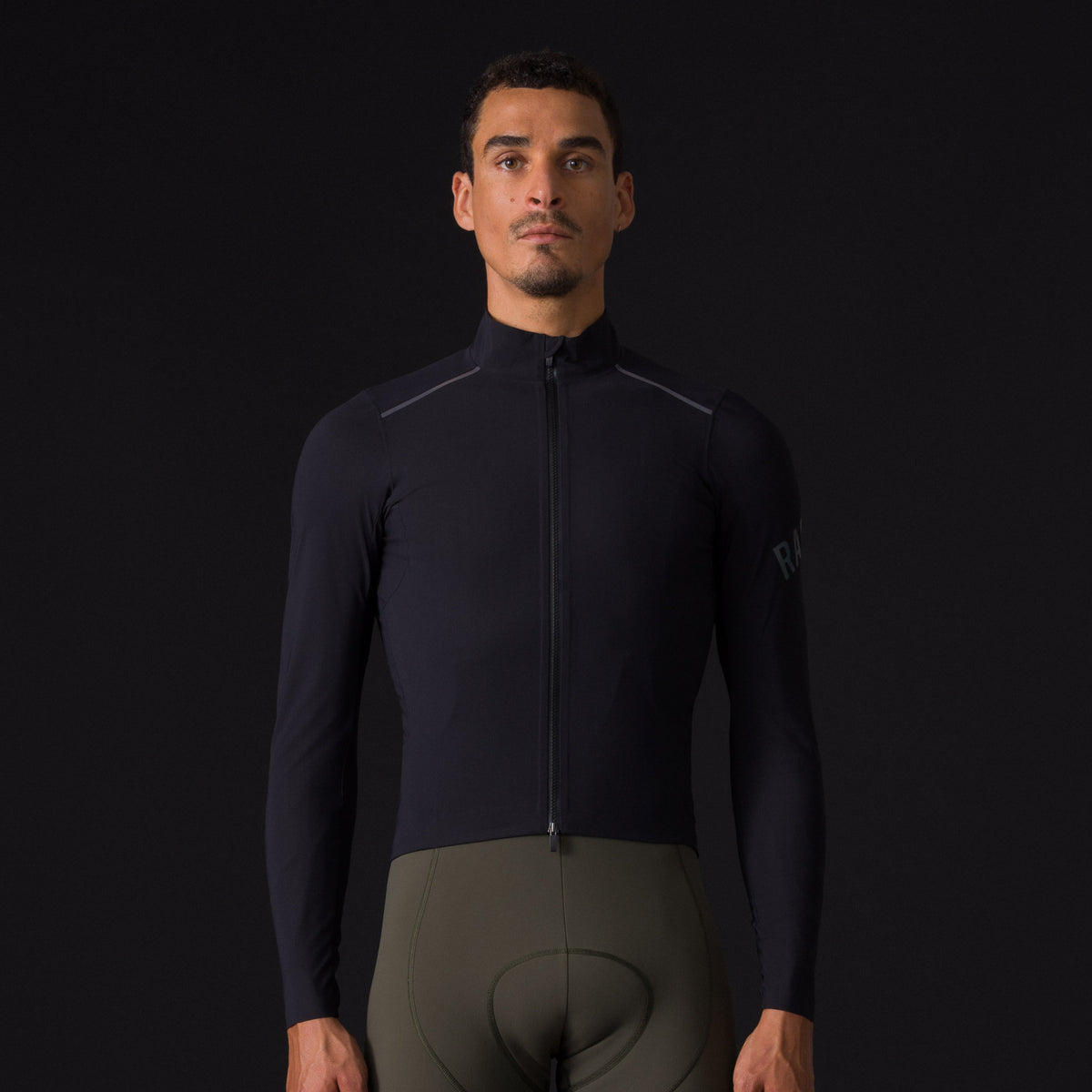Men's Pro Team Long Sleeve Shadow Jersey - Black/Rainbow Reflective