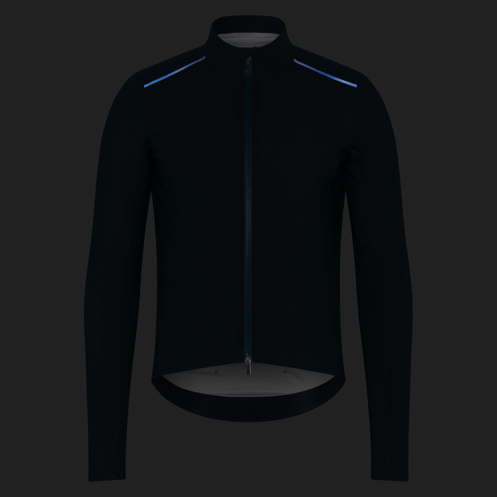 Men's Pro Team Long Sleeve Shadow Jersey - Carbon/Silver Reflective