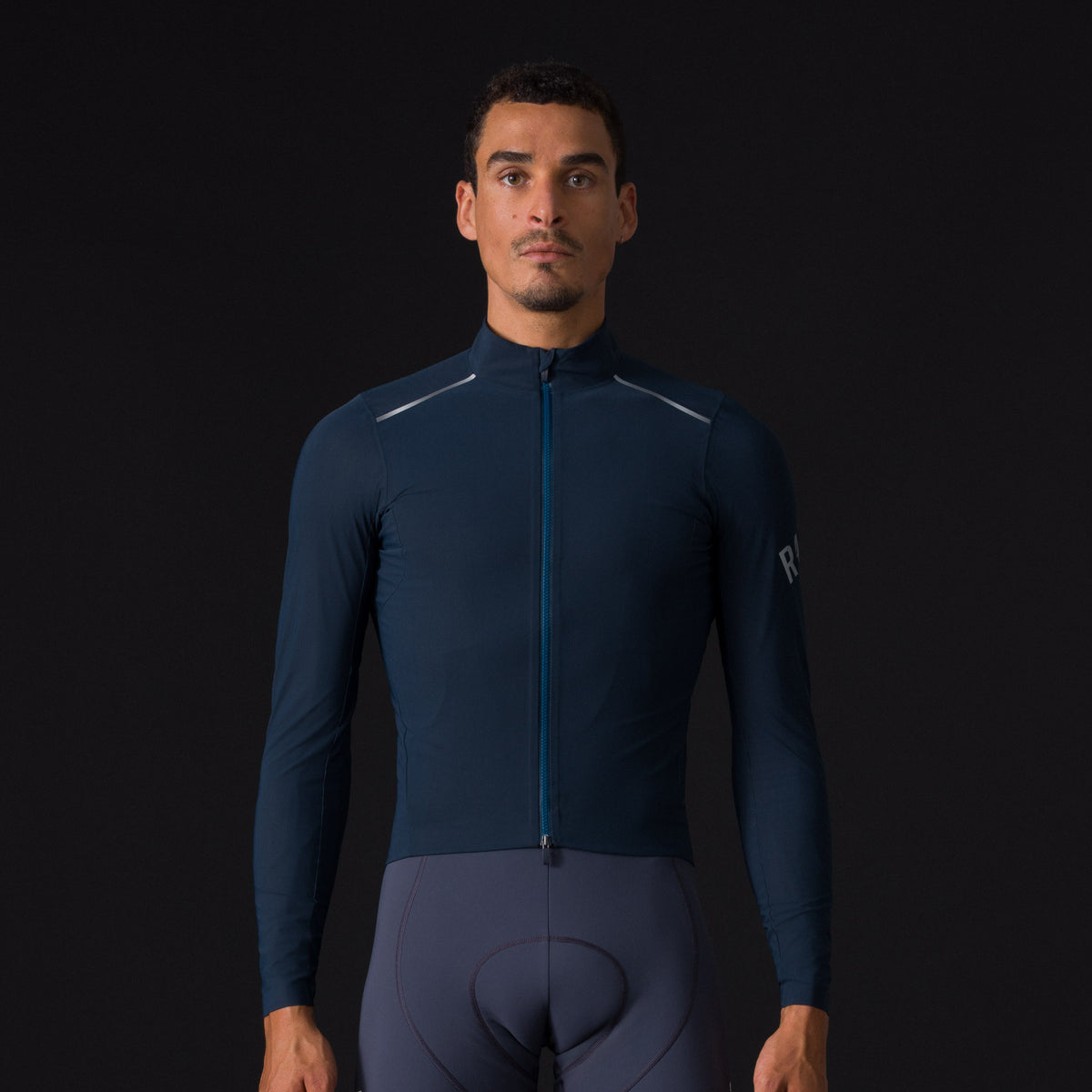 Men's Pro Team Long Sleeve Shadow Jersey - Carbon/Silver Reflective