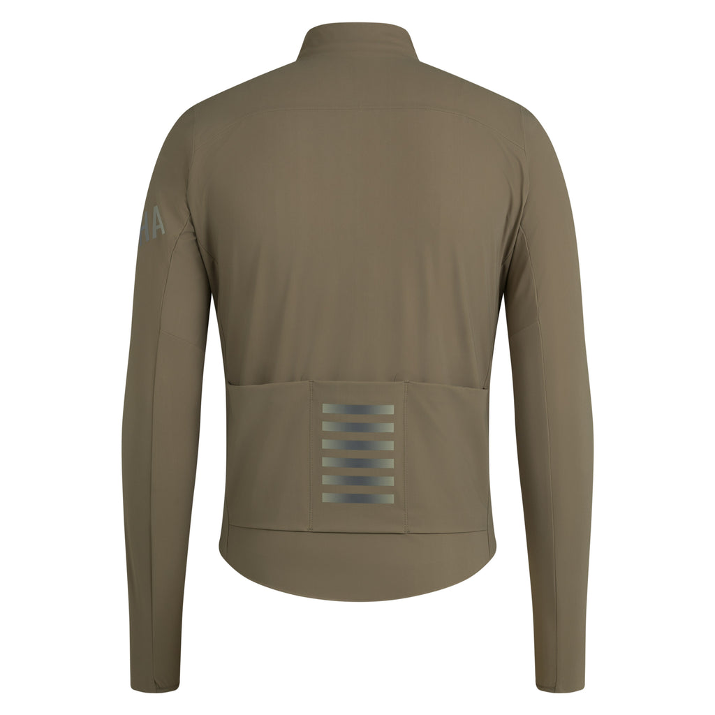 Men's Pro Team Long Sleeve Shadow Jersey - Moss Green/Khaki Reflective