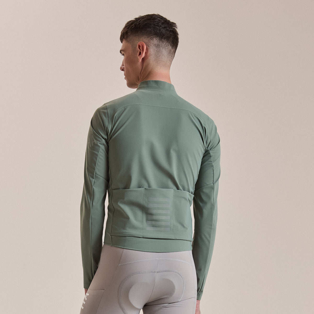 Men's Pro Team Long Sleeve Shadow Jersey - Laurel/Rainbow Reflective
