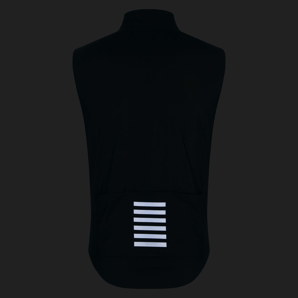 Men's Pro Team Shadow Gilet - Carbon/Silver Reflective