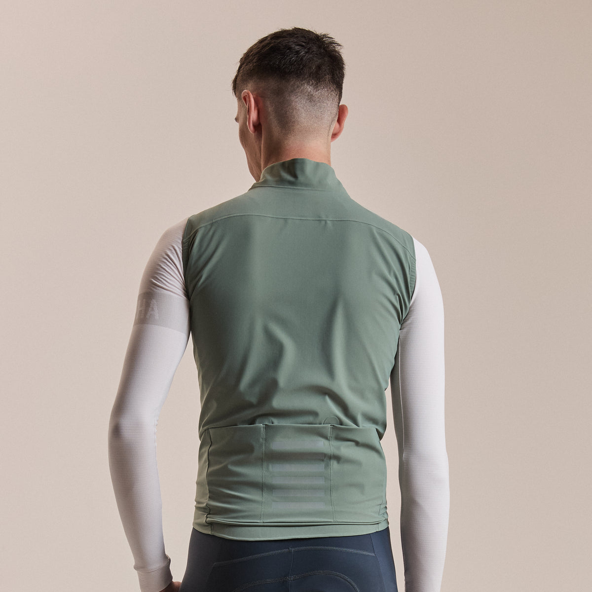Men's Pro Team Shadow Gilet - Laurel/Rainbow Reflective