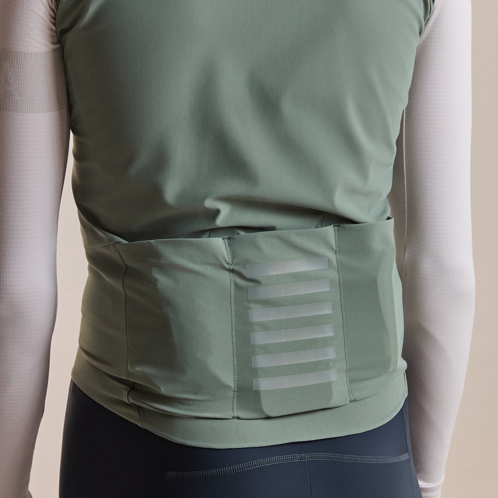 Men's Pro Team Shadow Gilet - Laurel/Rainbow Reflective
