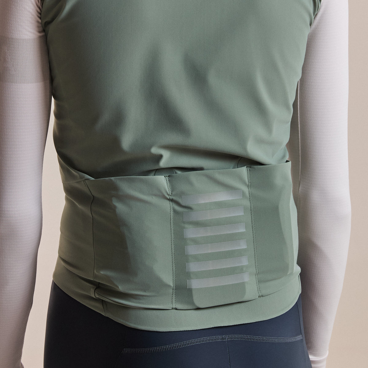 Men's Pro Team Shadow Gilet - Laurel/Rainbow Reflective