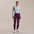 Women's Pro Team Winter Tights III - Plum/White
