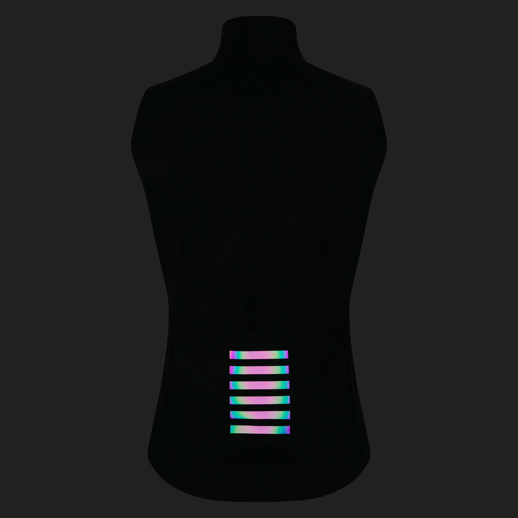 Women's Pro Team Shadow Gilet - Black/Silver Reflective