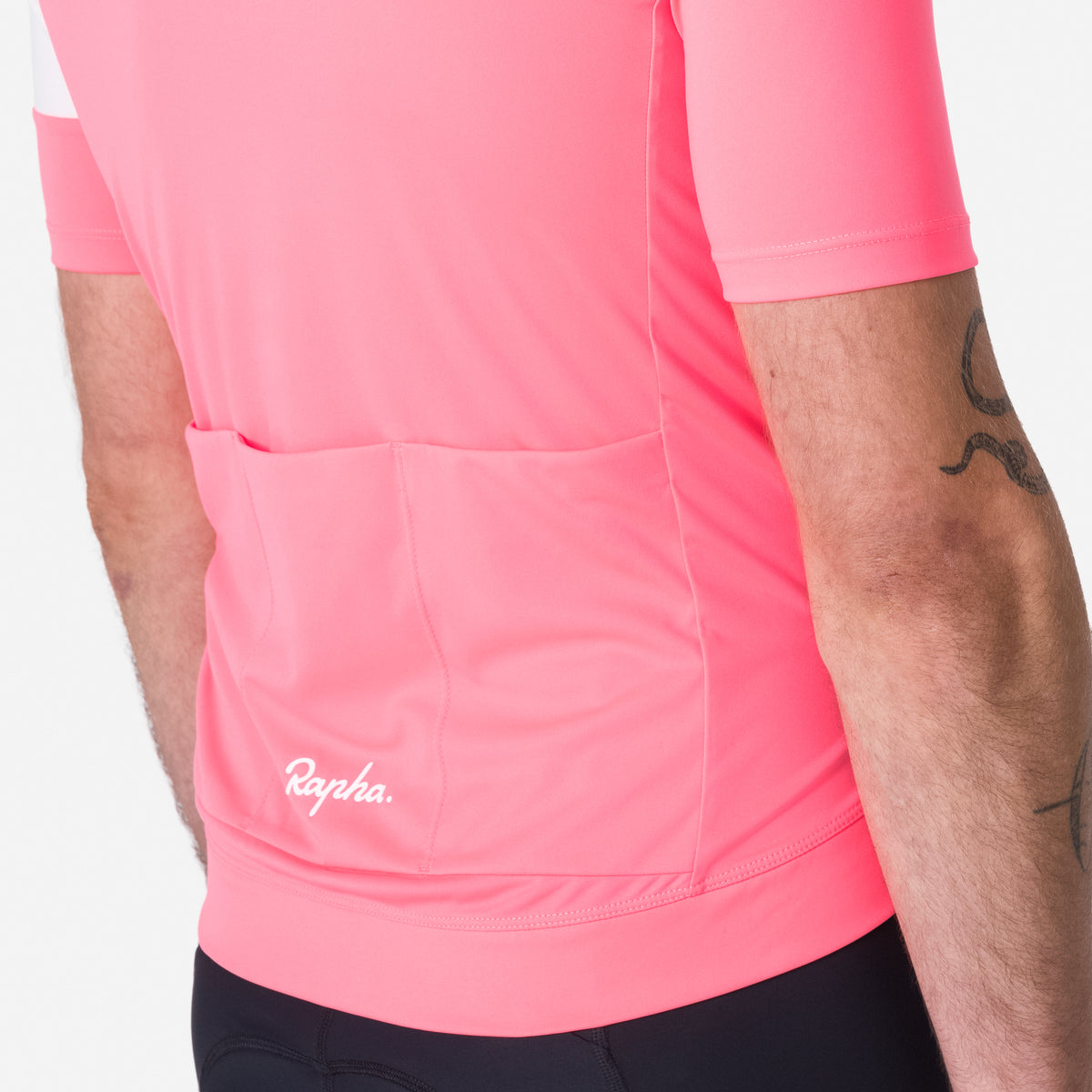 Men's Core Jersey - High-Vis Pink/White