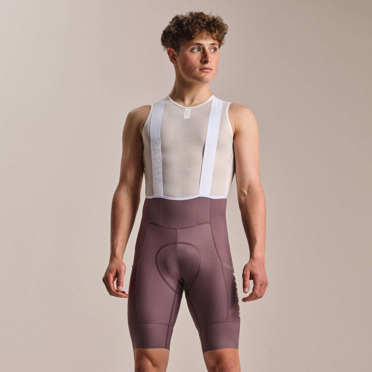 Men's Pro Team Cargo Bib Shorts - Regular - Amethyst/White