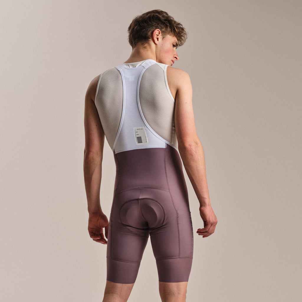 Men's Pro Team Cargo Bib Shorts - Regular - Amethyst/White