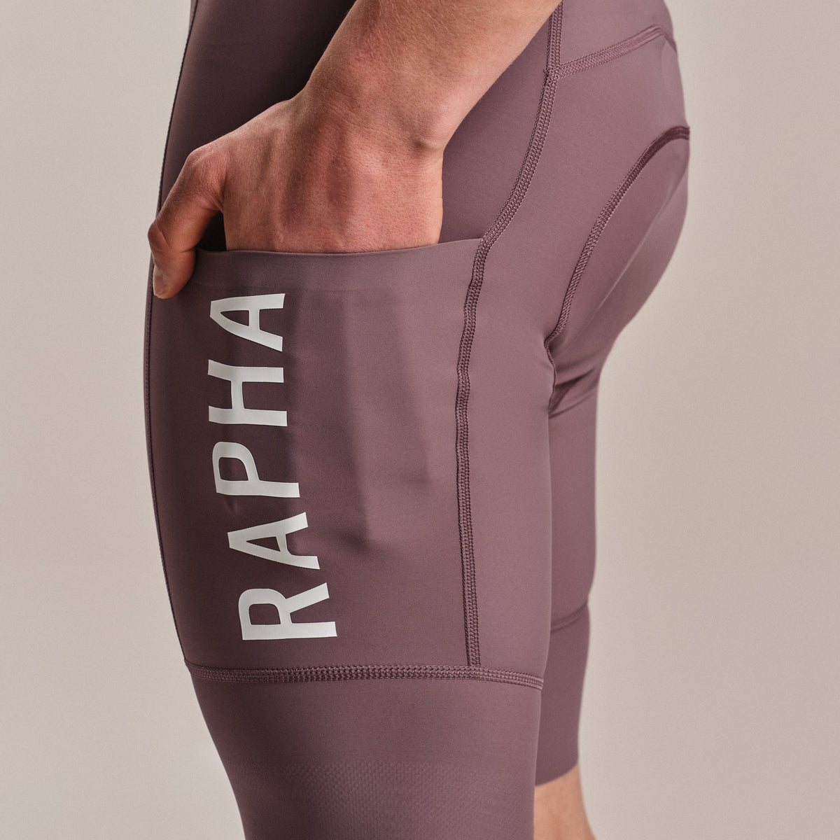 Men's Pro Team Cargo Bib Shorts - Regular - Amethyst/White