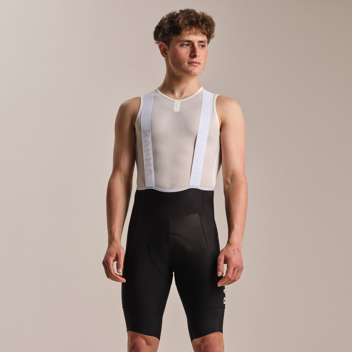 Men's Pro Team Cargo Bib Shorts - Regular - Black/White