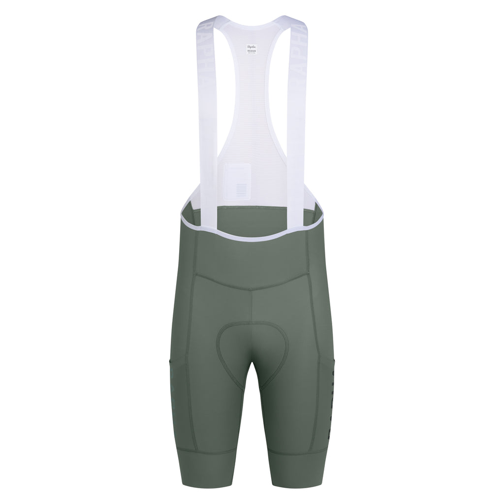 Men's Pro Team Cargo Bib Shorts - Regular - Laurel/White