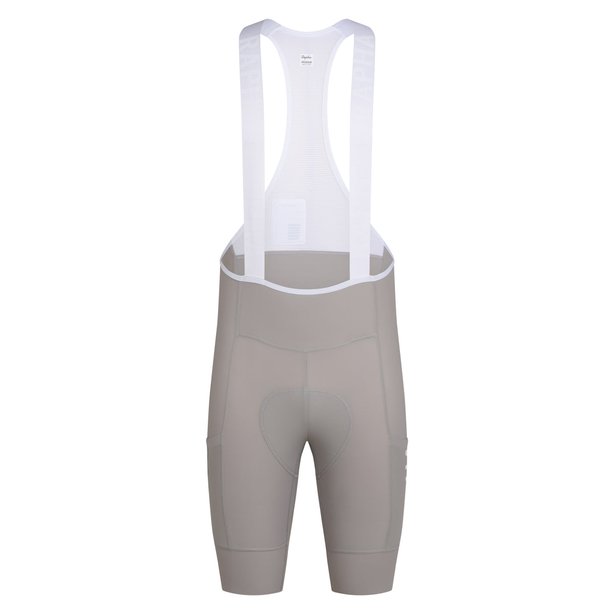 Men's Pro Team Cargo Bib Shorts - Regular - Smoky Silver/White