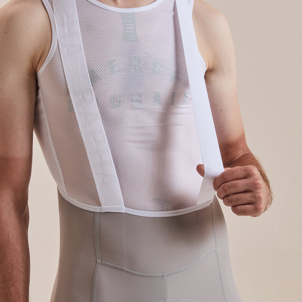 Men's Pro Team Cargo Bib Shorts - Regular - Smoky Silver/White