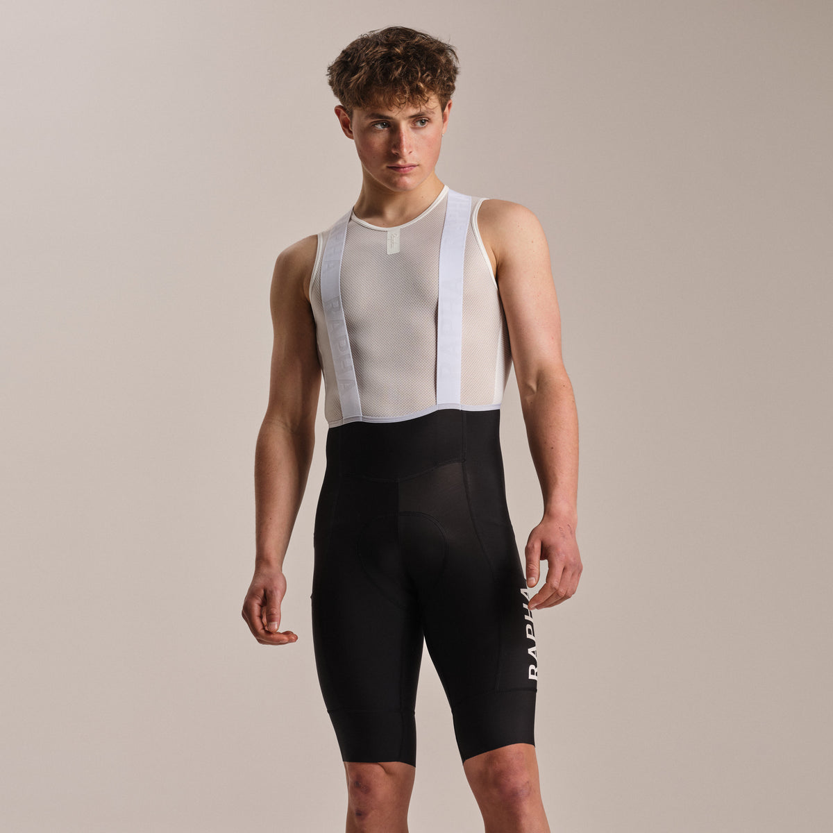 Men's Pro Team Cargo Bib Shorts - Long - Black/White