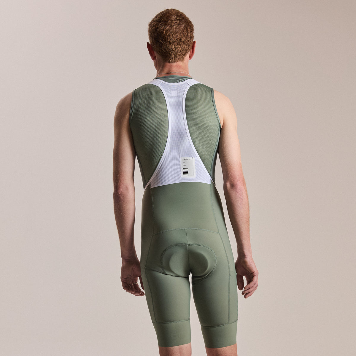 Men's Pro Team Cargo Bib Shorts - Long - Laurel/White