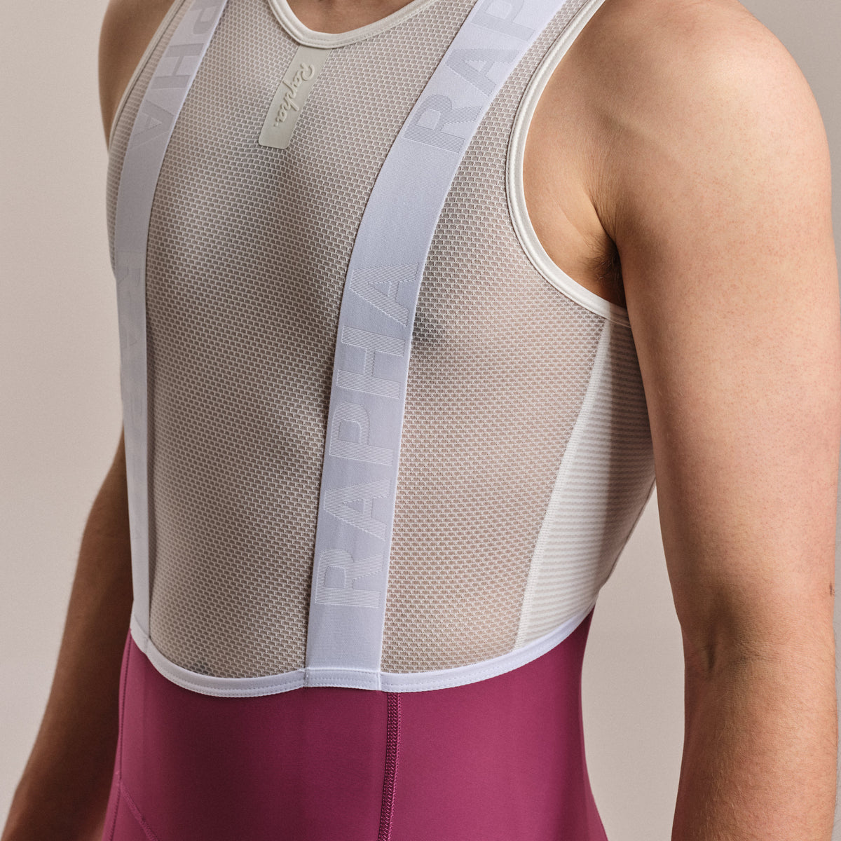 Men's Pro Team Cargo Bib Shorts - Long - Raspberry/White