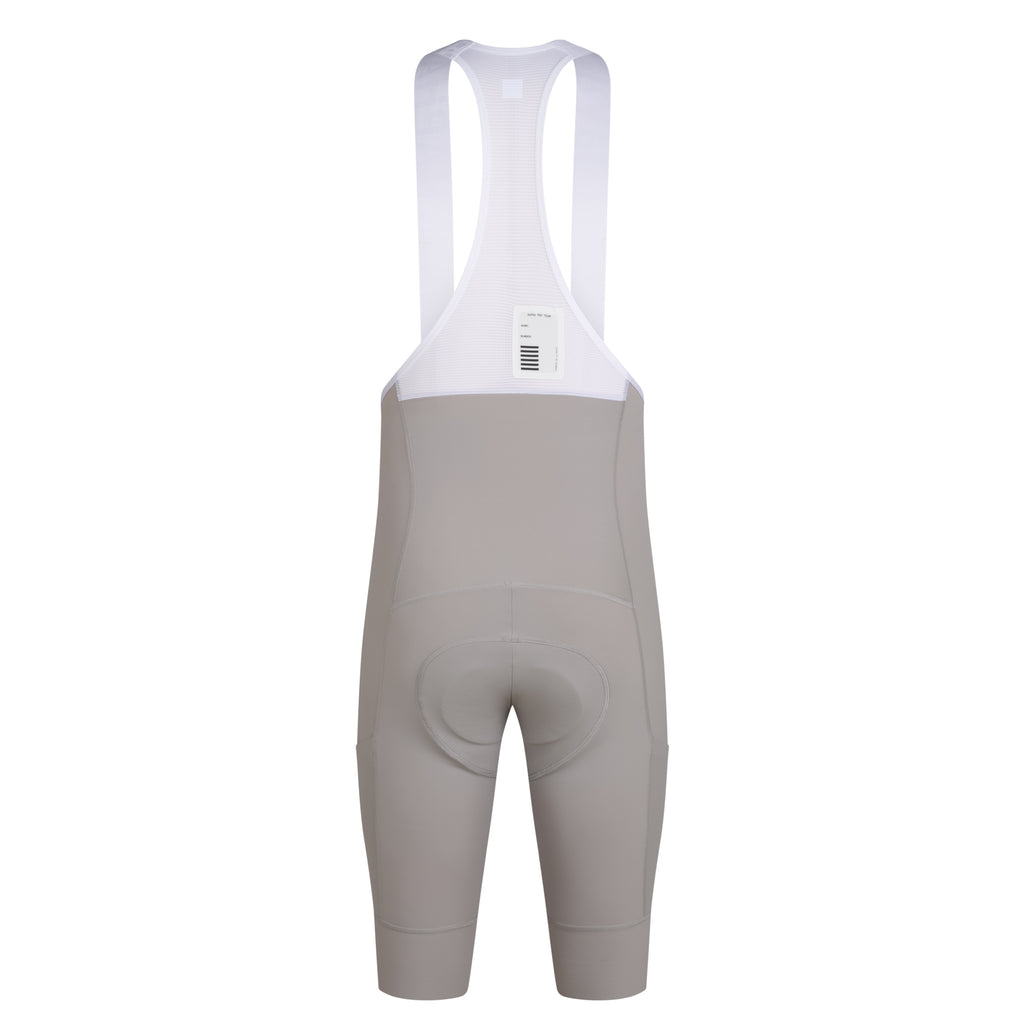 Men's Pro Team Cargo Bib Shorts - Long - Smoky Silver/White