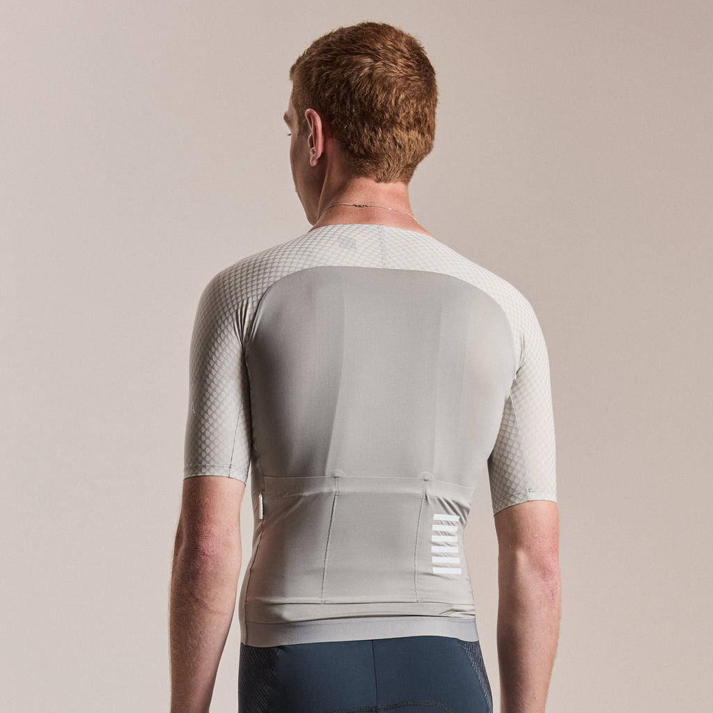 Men's Pro Team Aero Jersey IV - Smoky Silver/White