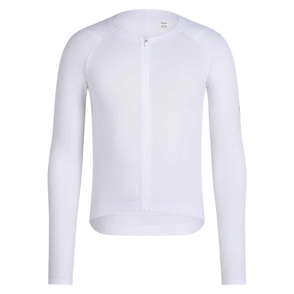 Men's Pro Team Long Sleeve Aero Jersey - White/White