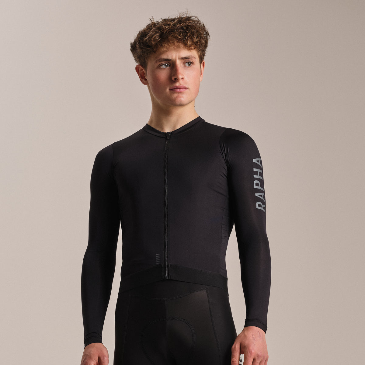 Men's Pro Team Long Sleeve Lightweight Jersey III - Black/Dark Grey