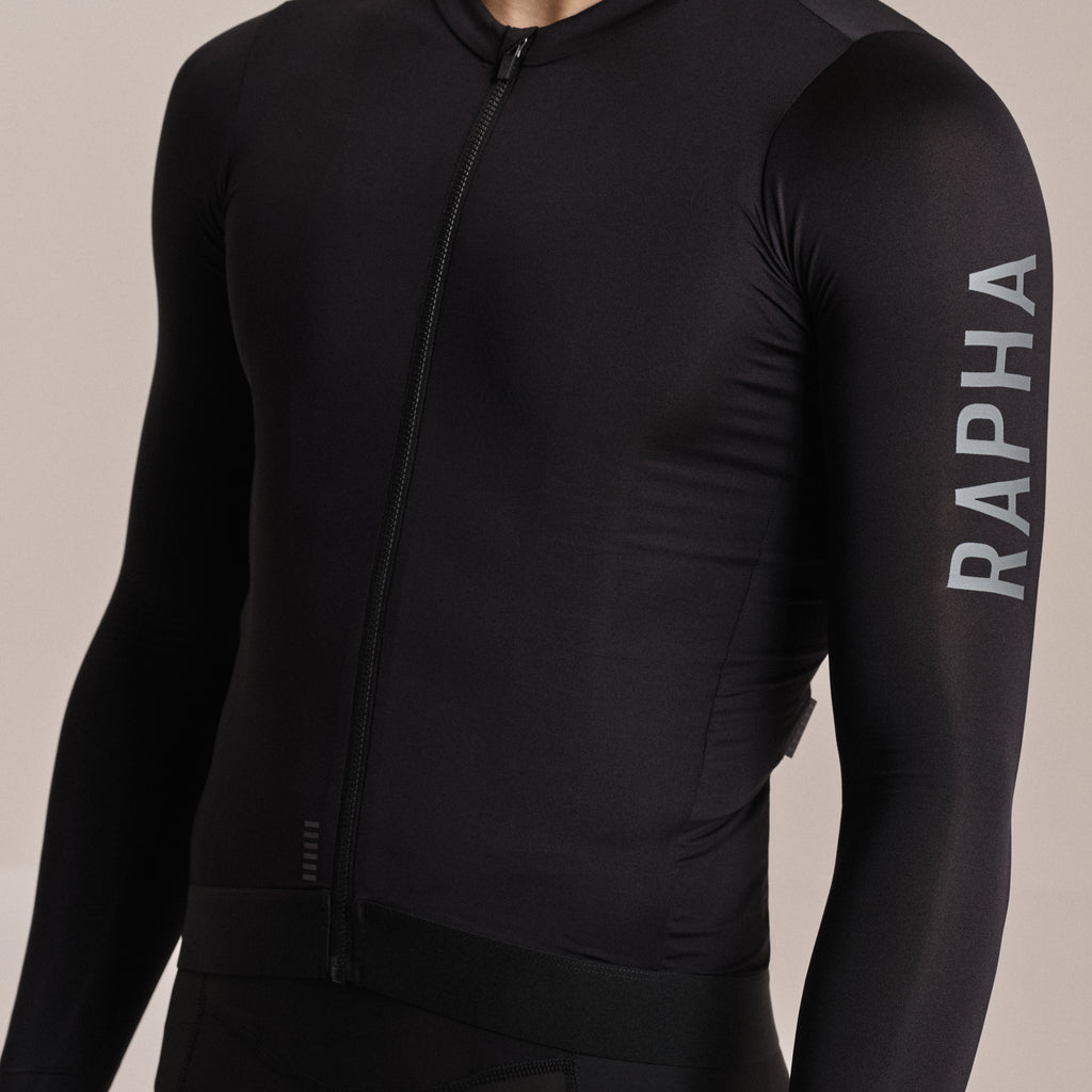 Men's Pro Team Long Sleeve Lightweight Jersey III - Black/Dark Grey