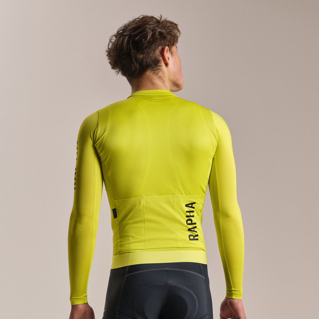 Men's Pro Team Long Sleeve Lightweight Jersey III - Chartreuse/Black