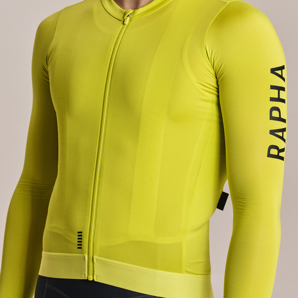Men's Pro Team Long Sleeve Lightweight Jersey III - Chartreuse/Black