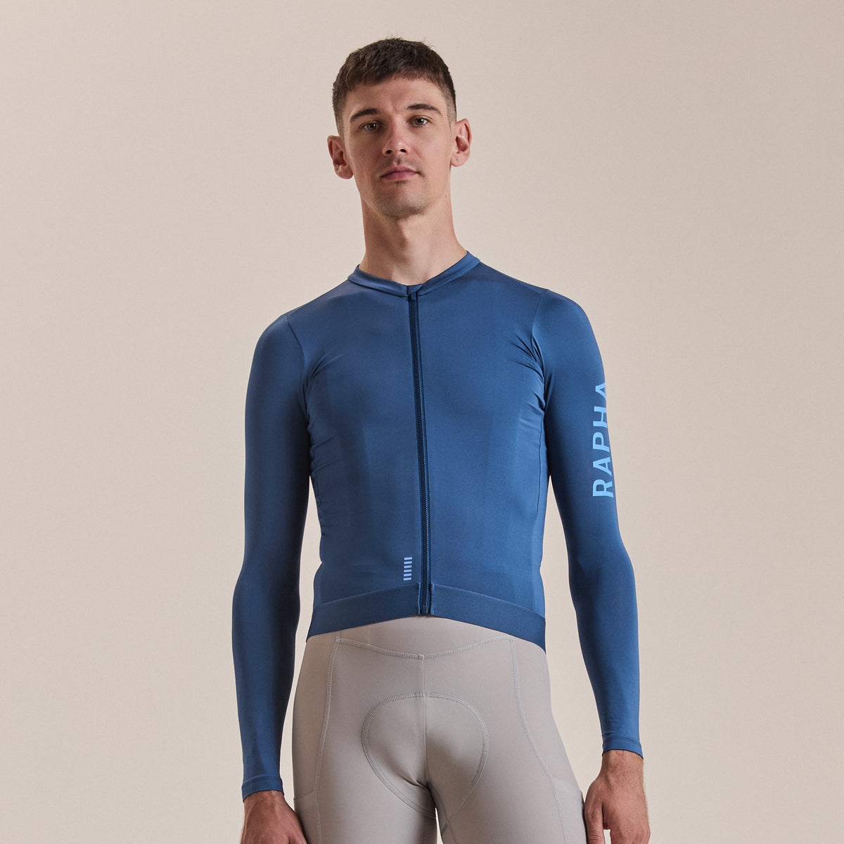 Men's Pro Team Long Sleeve Lightweight Jersey III - Denim Blue/Bluebell