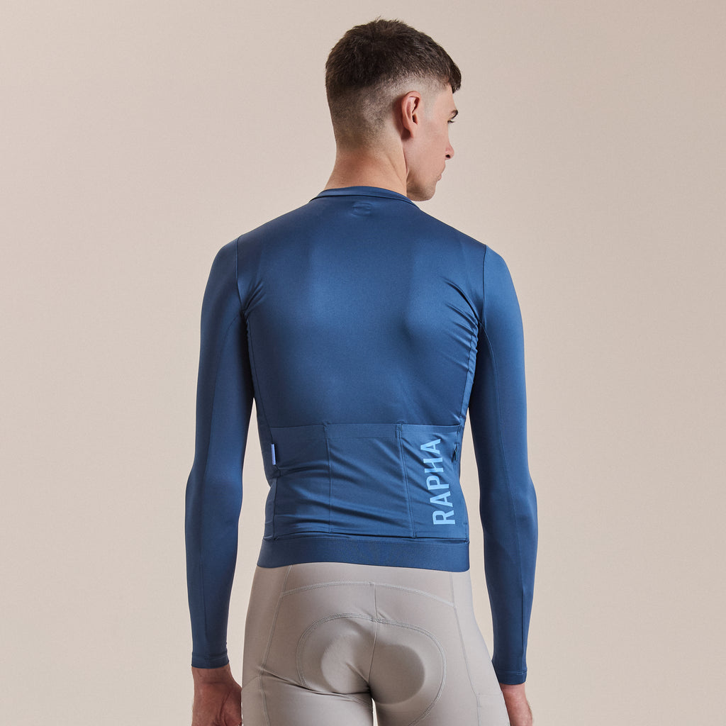 Men's Pro Team Long Sleeve Lightweight Jersey III - Denim Blue/Bluebell