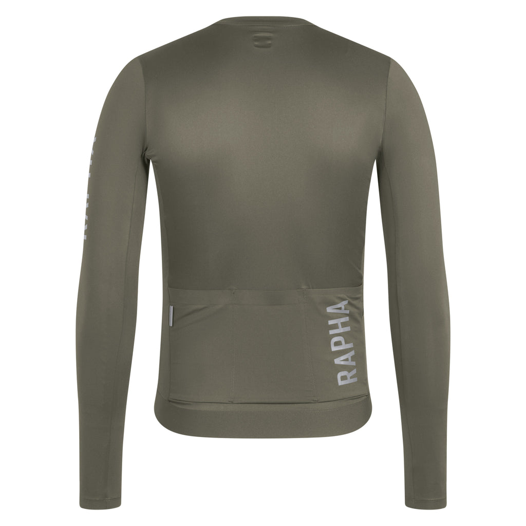Men's Pro Team Long Sleeve Lightweight Jersey III - Moss Green/Smoky Silver