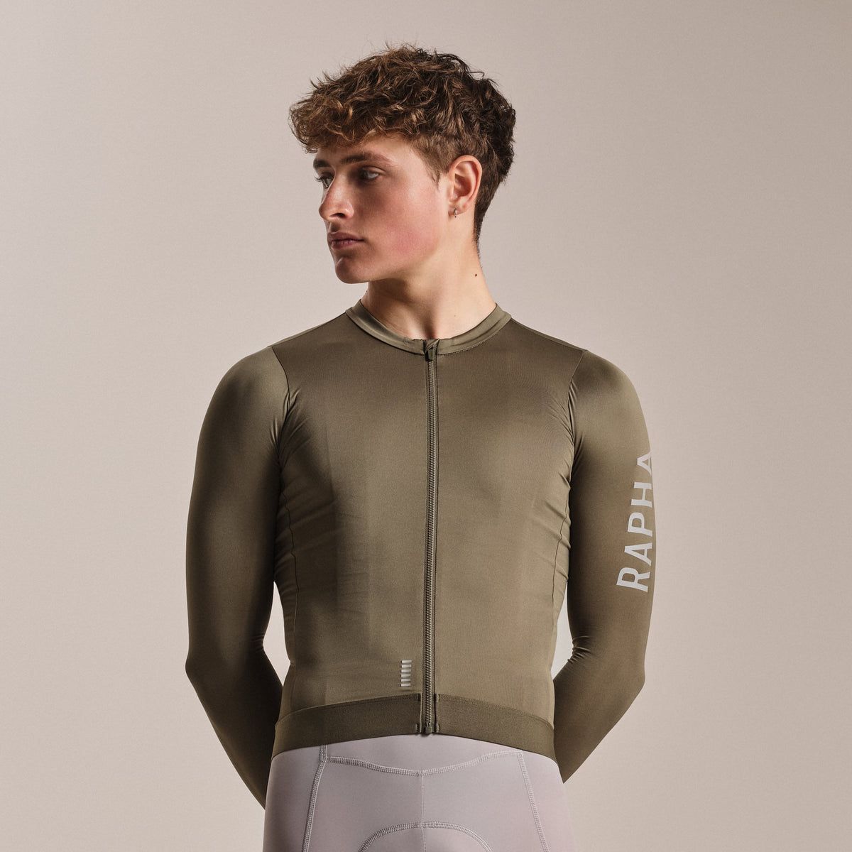 Men's Pro Team Long Sleeve Lightweight Jersey III - Moss Green/Smoky Silver