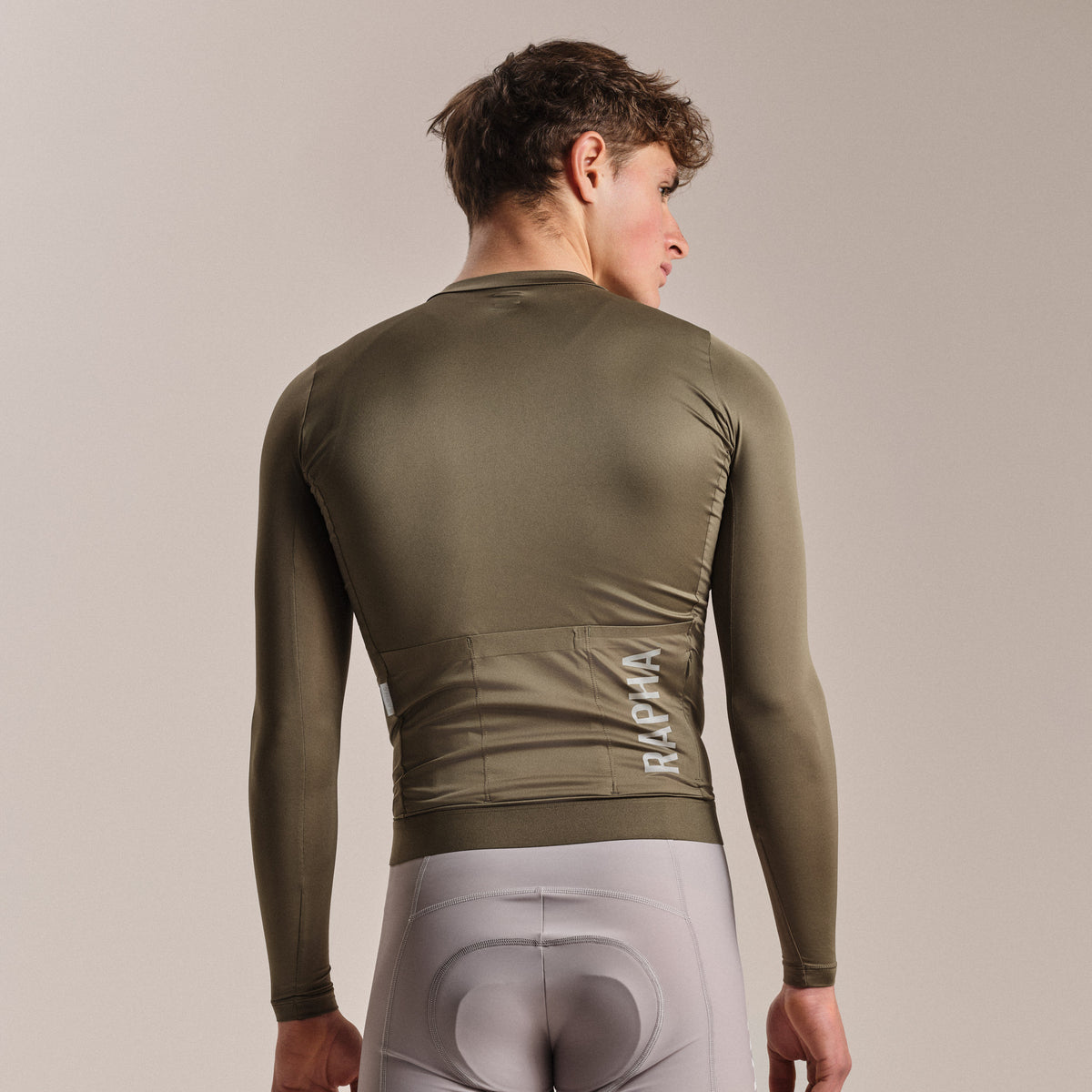 Men's Pro Team Long Sleeve Lightweight Jersey III - Moss Green/Smoky Silver