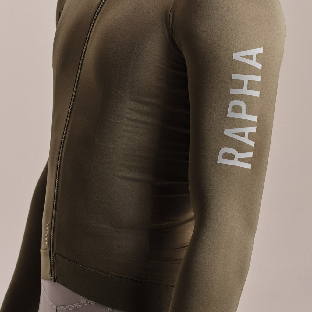Men's Pro Team Long Sleeve Lightweight Jersey III - Moss Green/Smoky Silver