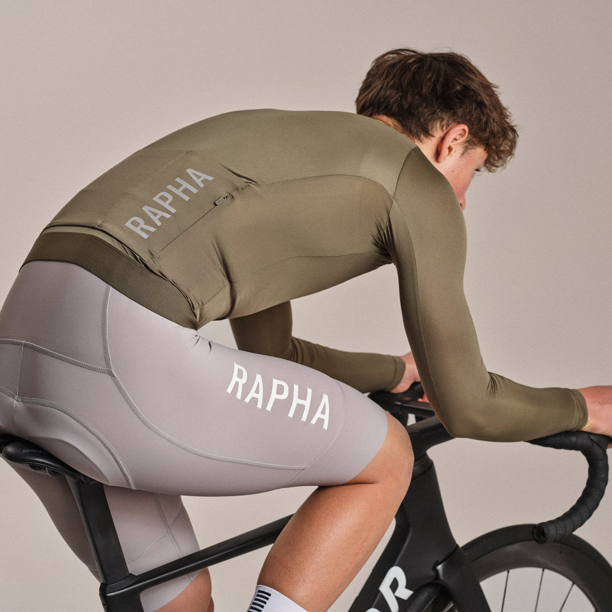 Men's Pro Team Long Sleeve Lightweight Jersey III - Moss Green/Smoky Silver
