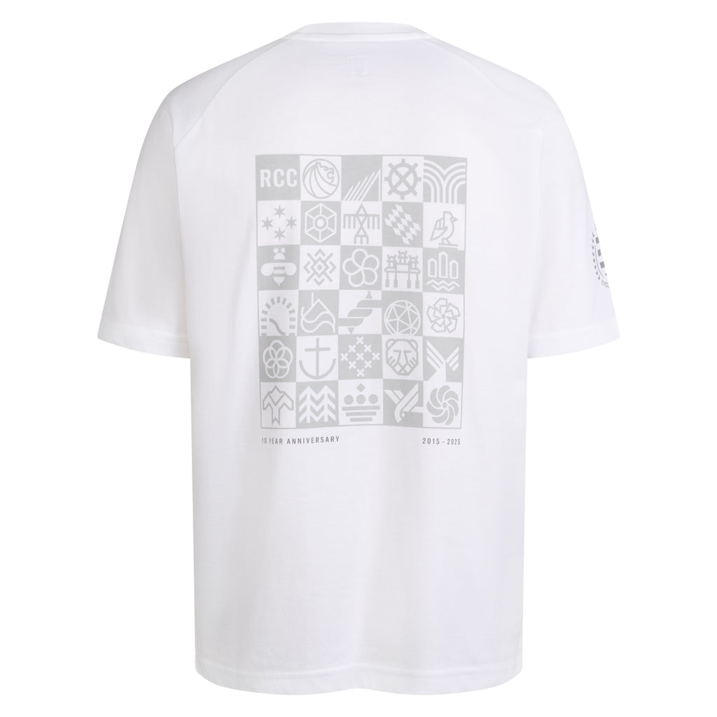 RCC 10 Men's Short Sleeve Tee - White/Grey