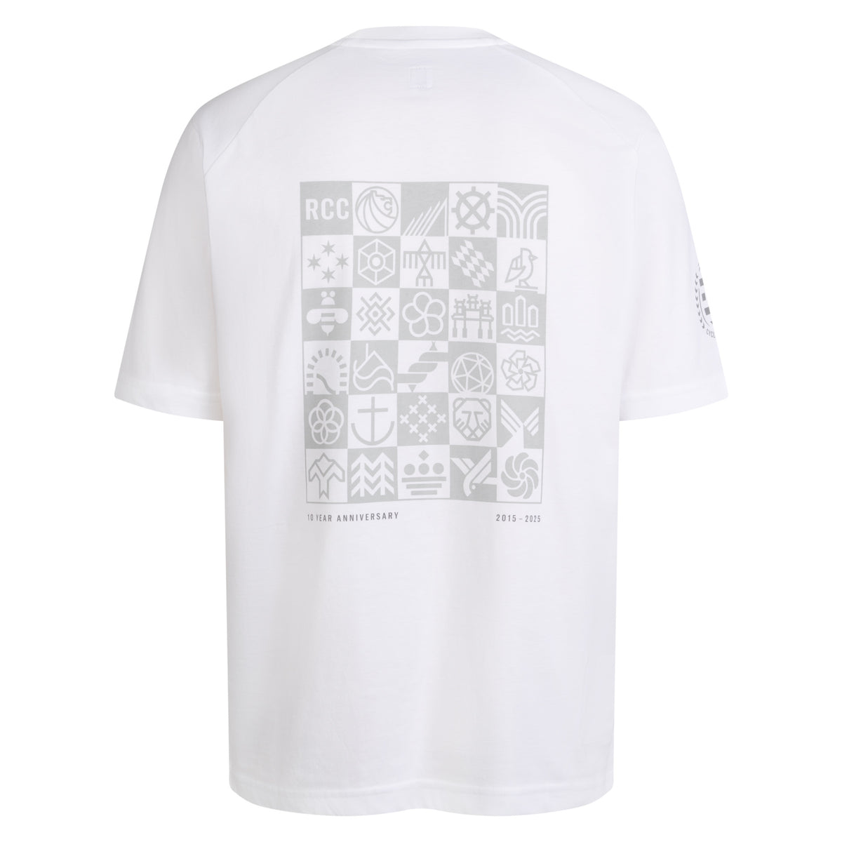 RCC 10 Men's Short Sleeve Tee - White/Grey