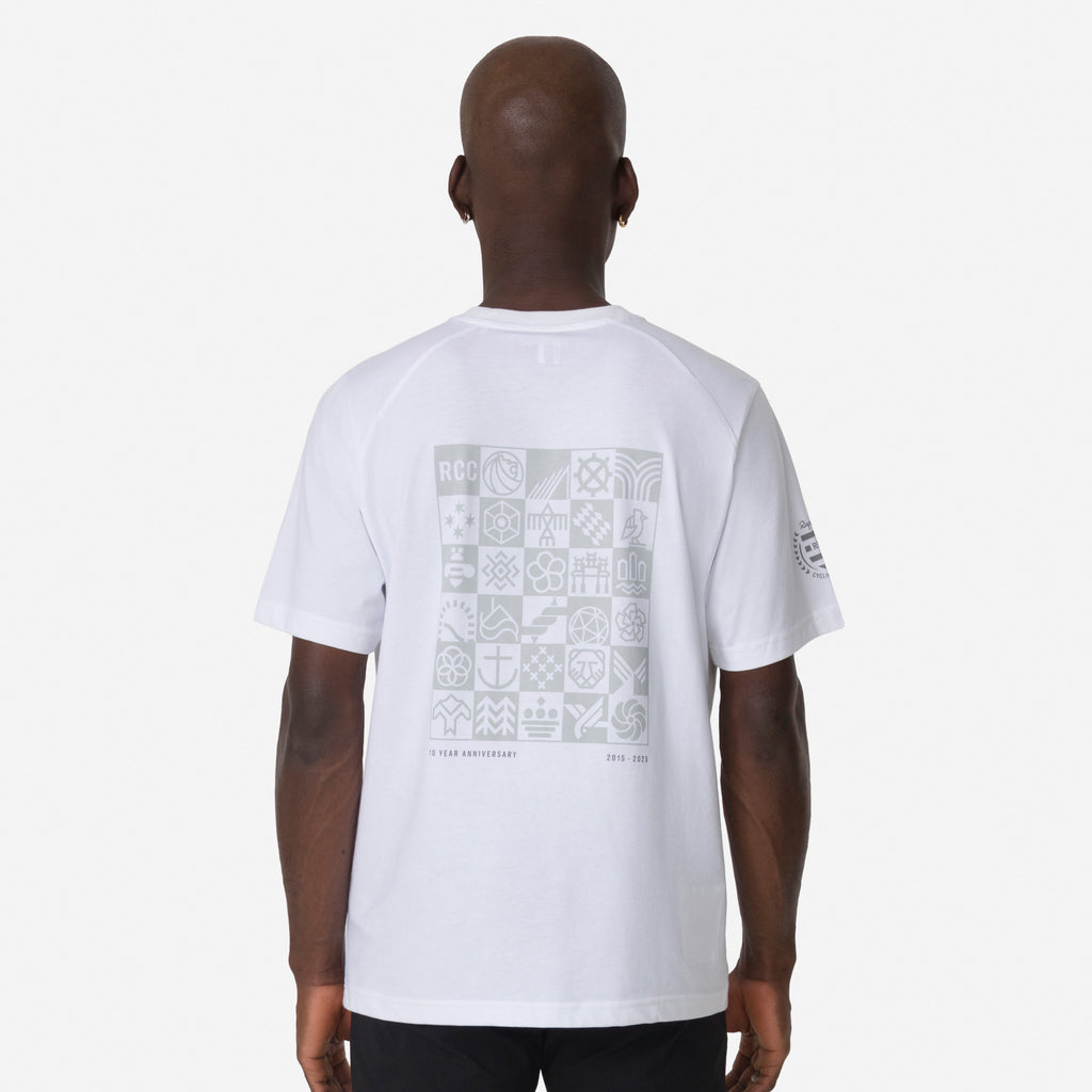 RCC 10 Men's Short Sleeve Tee - White/Grey