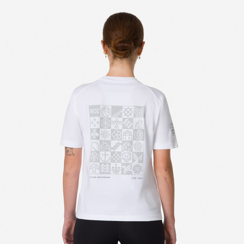 RCC 10 Women's Short Sleeve Tee - White/Grey