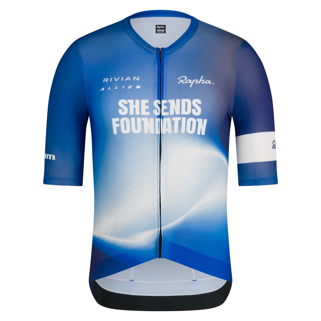 Kate Courtney Men's Pro Team Rouleur Jersey - Fossil Blue/Cornflower
