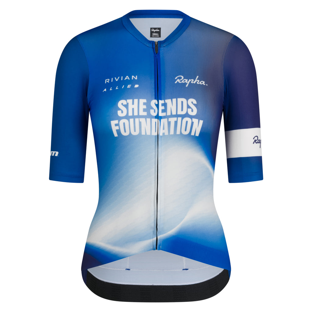 Kate Courtney Women's Pro Team Rouleur Jersey - Fossil Blue/Cornflower